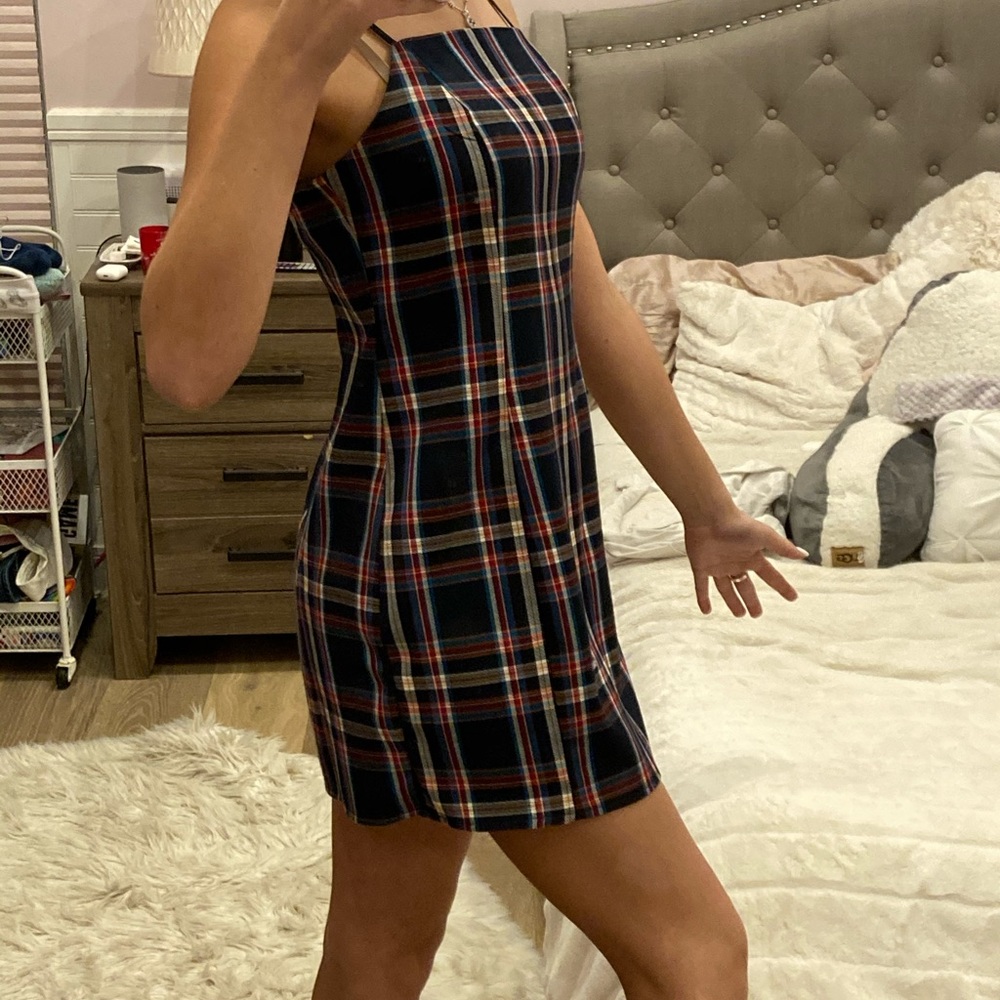 red and blue plaid mini dress URBAN!!!!